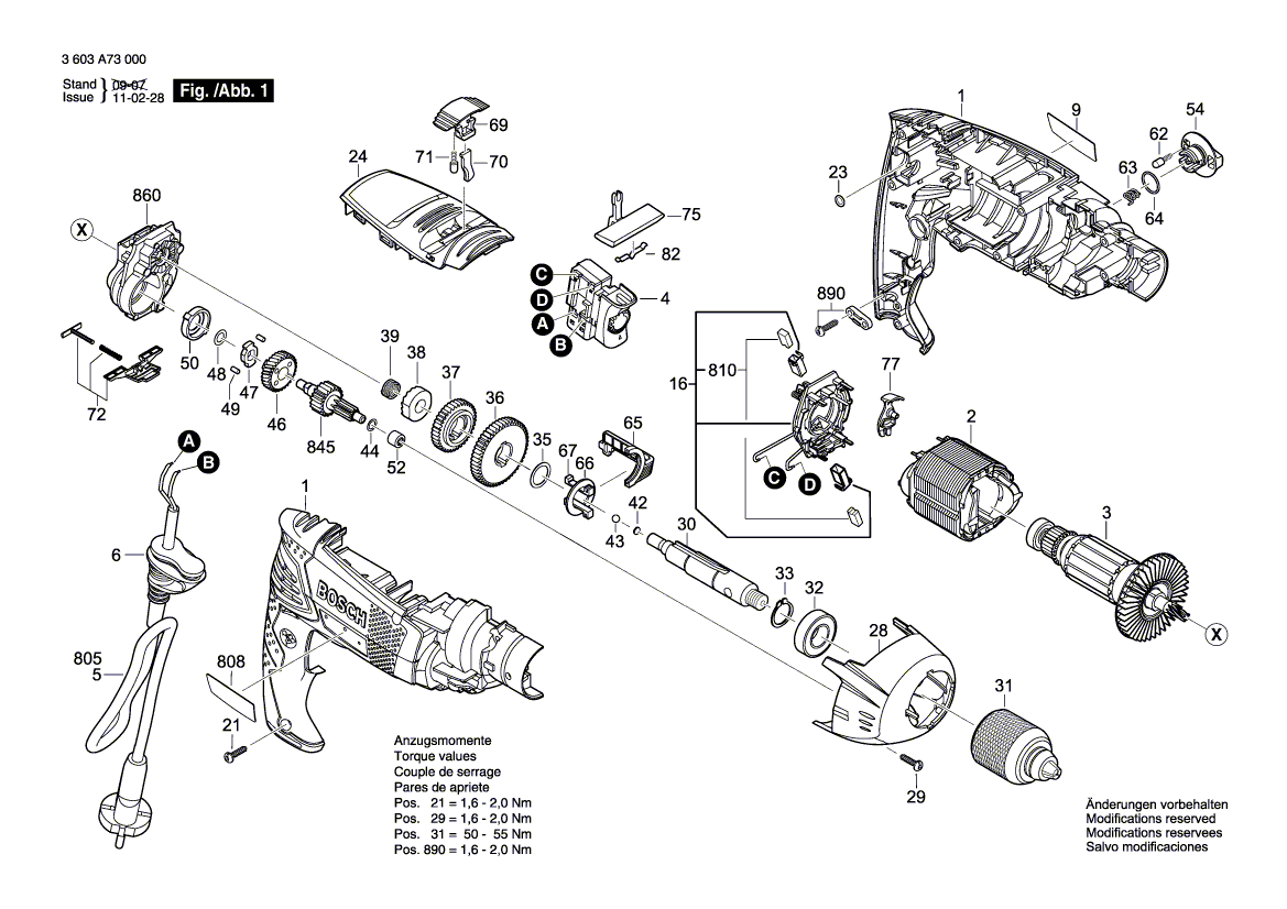 Ny ekte Bosch 1900905163 Groove Ball Bearing