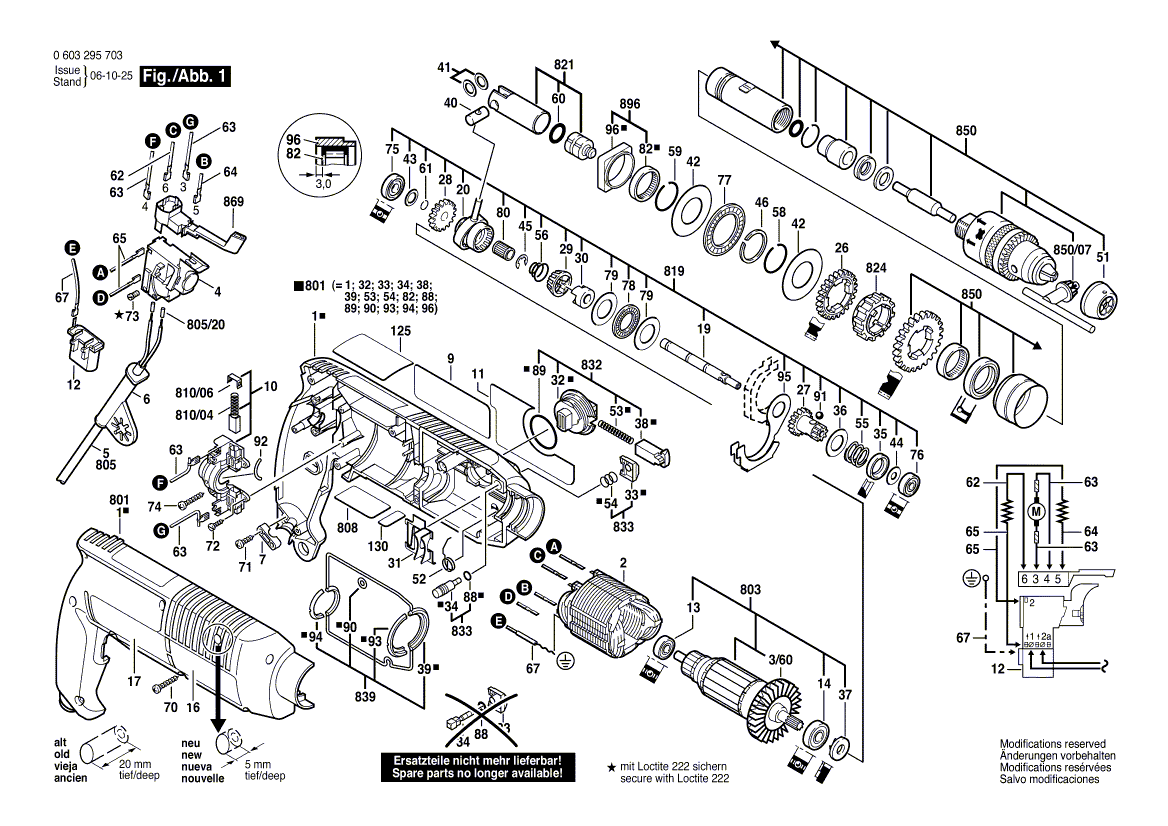 Neue echte Bosch 1611329015 Kontrollgabel