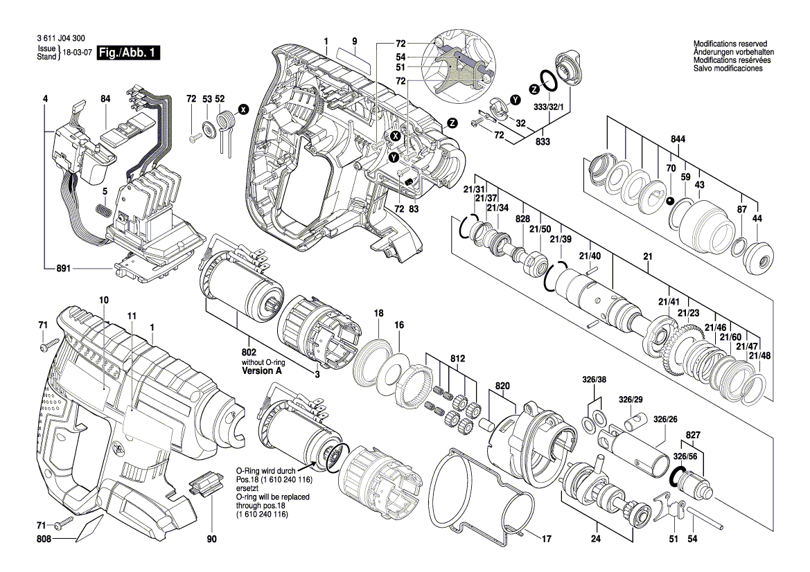 Nieuwe echte Bosch 1610210185 O-ring