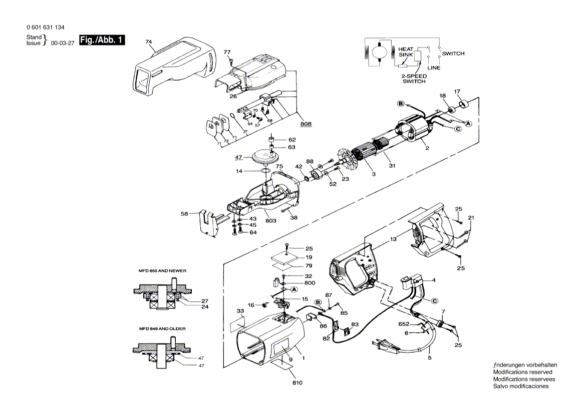 Nieuwe echte Bosch 3608000501 basisplaat