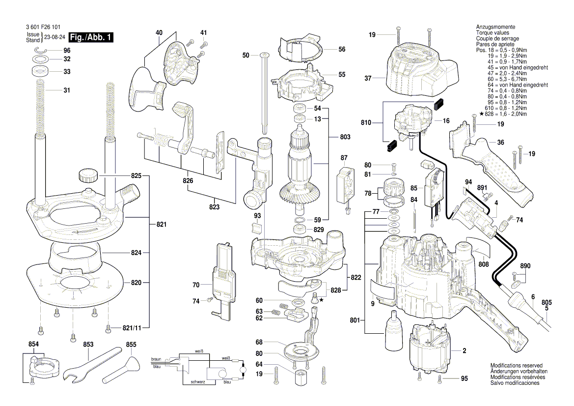 Uusi aito Bosch 2603481024 Knured thumbscrew