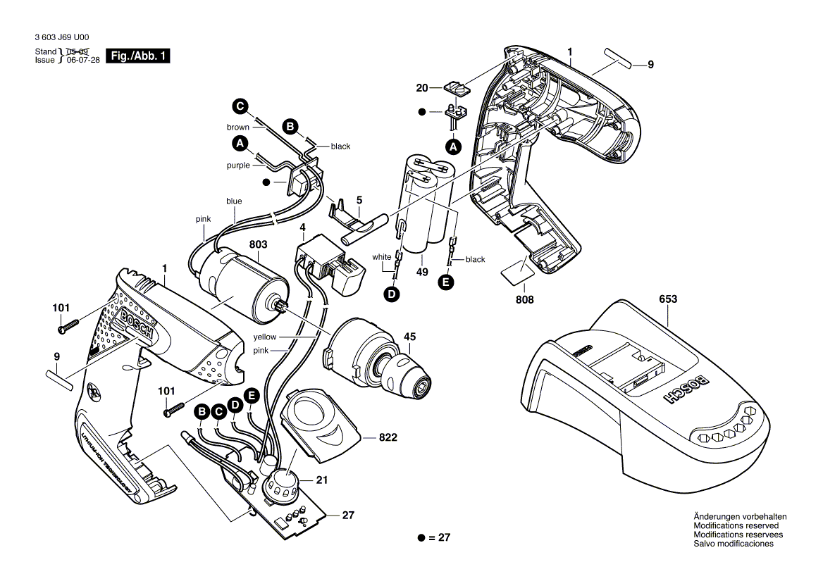 Nouveau véritable bosch 2607202012 Interrupteur on-off