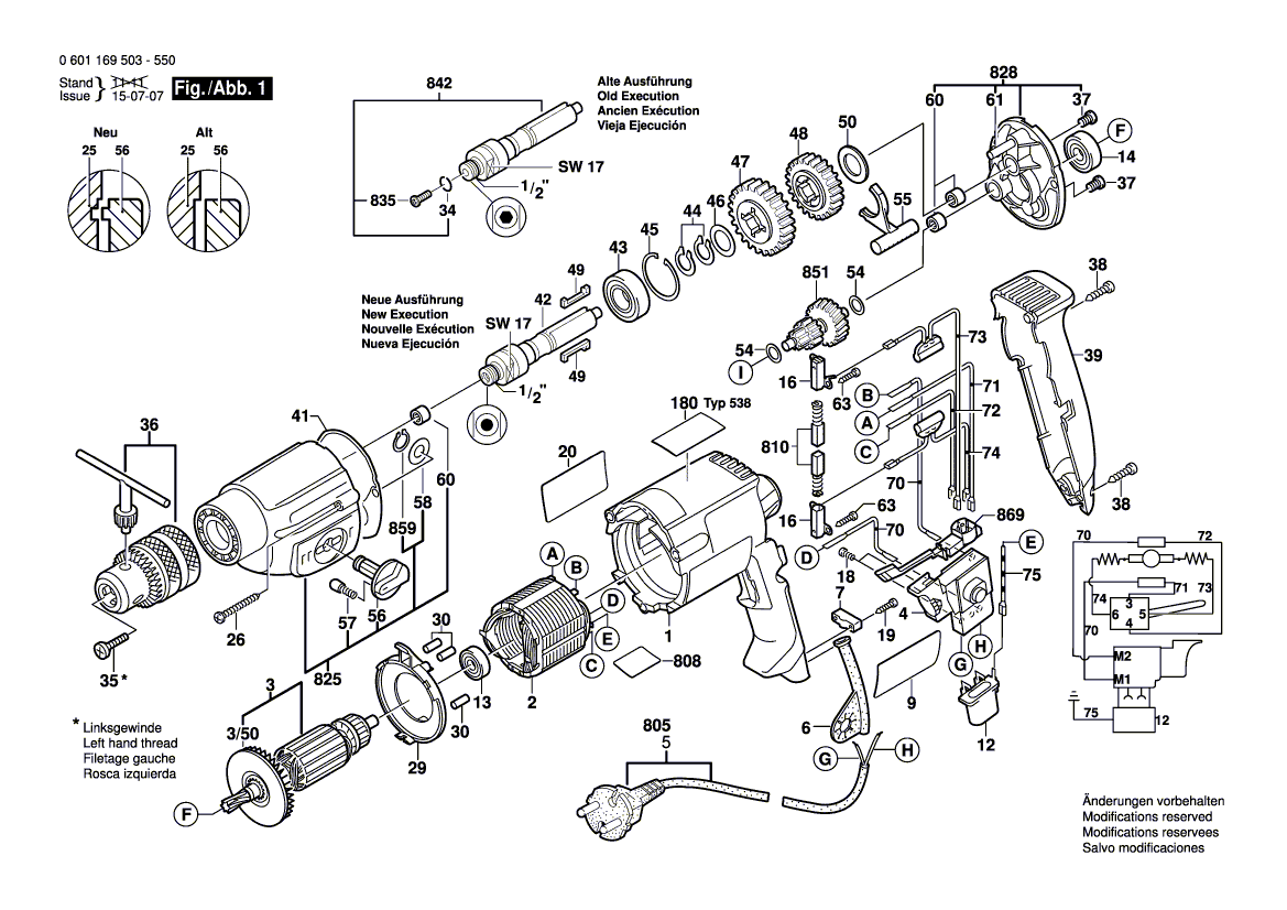 Ny äkta Bosch 2603421226 Countersunk-head skruv