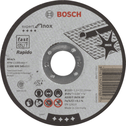 Ny äkta Bosch 2608600545 Expert för Inox Rapido Cutting Disc for Small