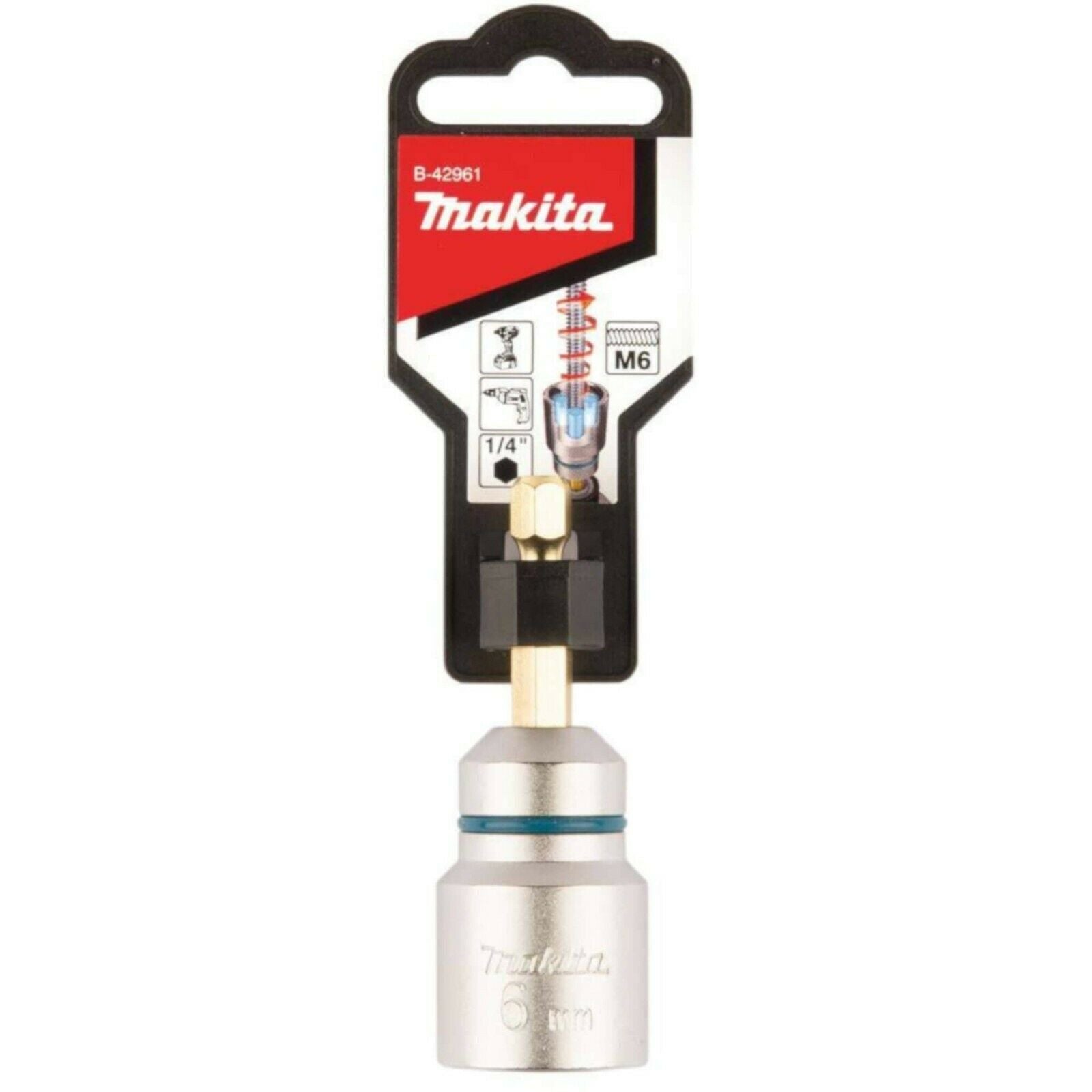 Nieuwe echte Makita B-42961 schroefdraadstaaf Socket 6mm