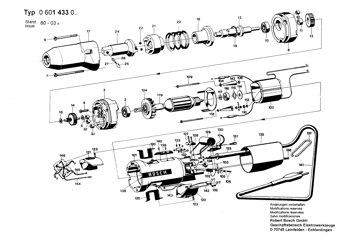 Ny ekte Bosch 1603124085 Detent Pin