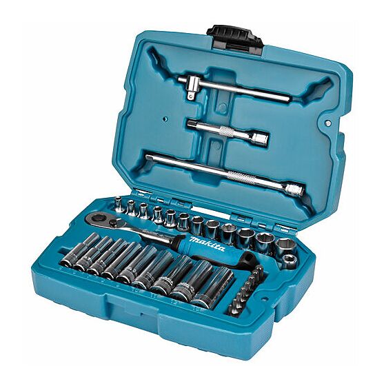 Nieuwe echte Makita B-65567 Ratchet & Socket Set 34 PCS