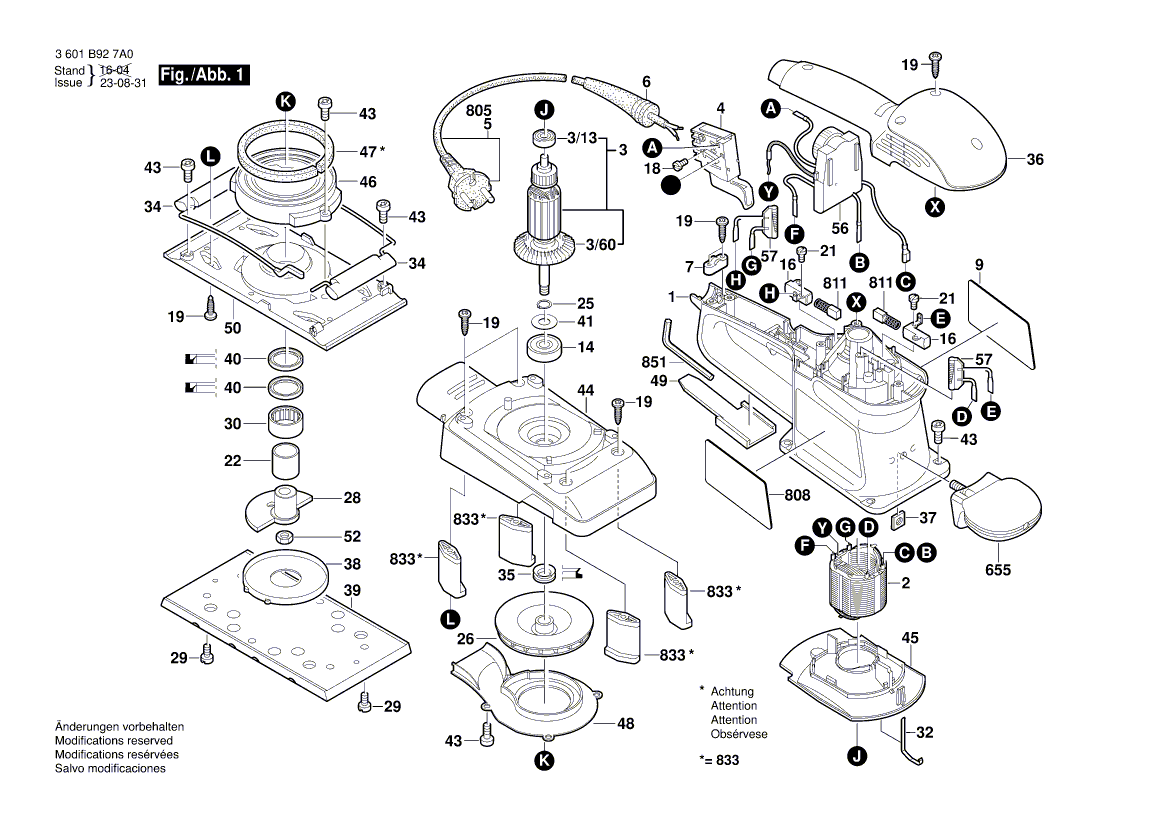 NEU EURNISCHE BOSCH 160111A33S -Typenschild