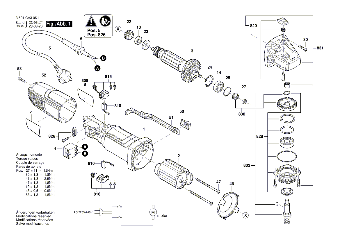 Nouveau véritable arbre de lecteur Bosch 1619pb7377