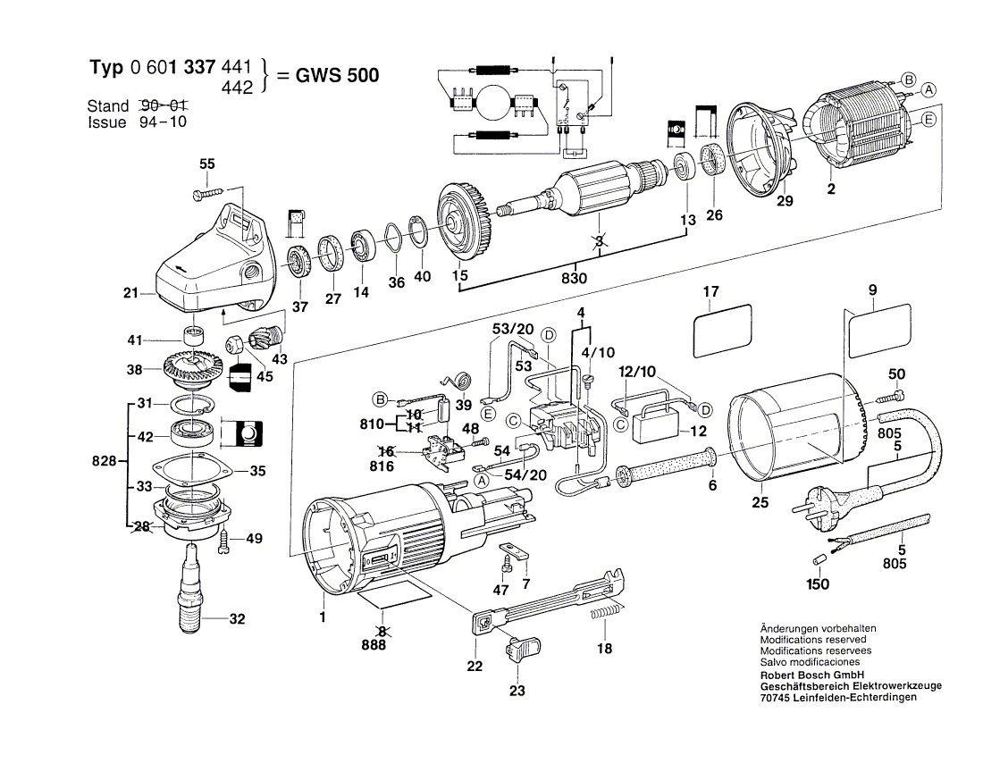 Ny ekte Bosch 1601328005 Air-Deflector Ring