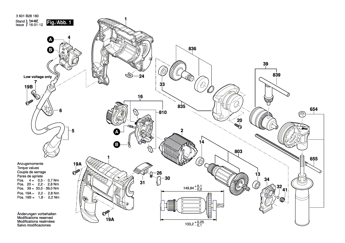 New Genuine Bosch 2609199665 Gear Housing