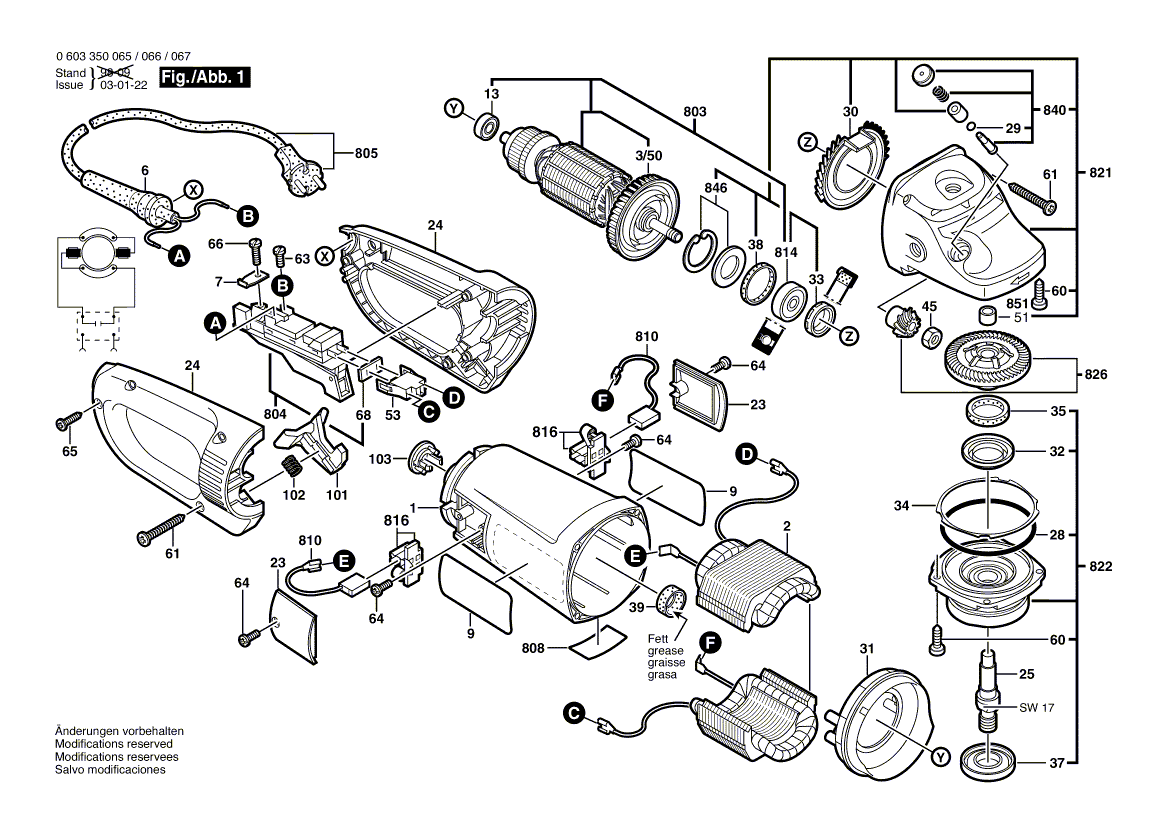 Nouveau véritable bosch 1605510173 Couverture de protection