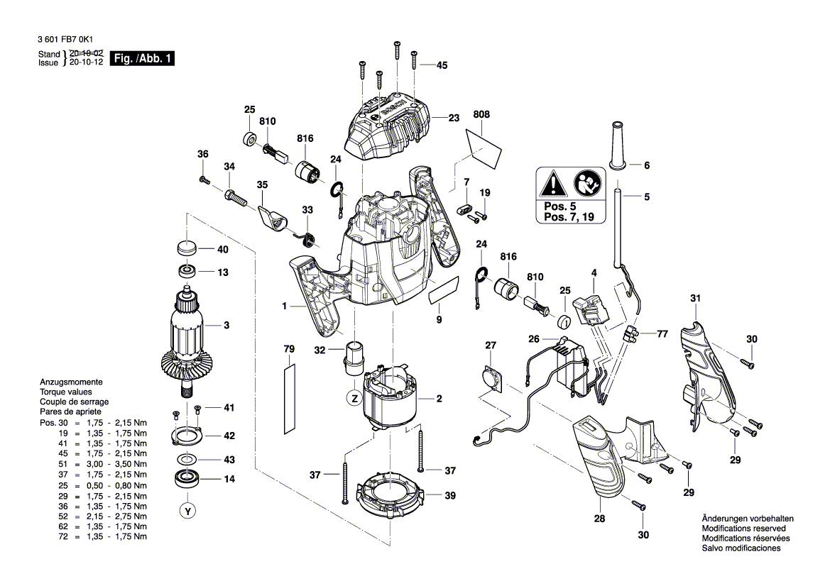 Neuer Original-Stopphebel von Bosch 1619PB5485