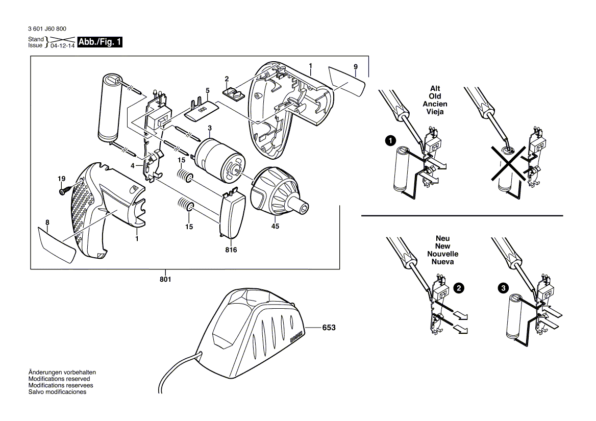 Nieuwe echte Bosch 1607022503 Motor