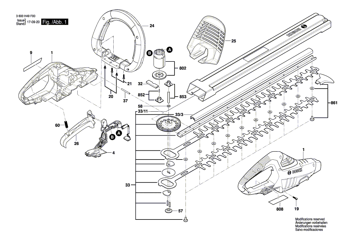 Uusi aito Bosch 1600A004PZ Elektroninen moduuli