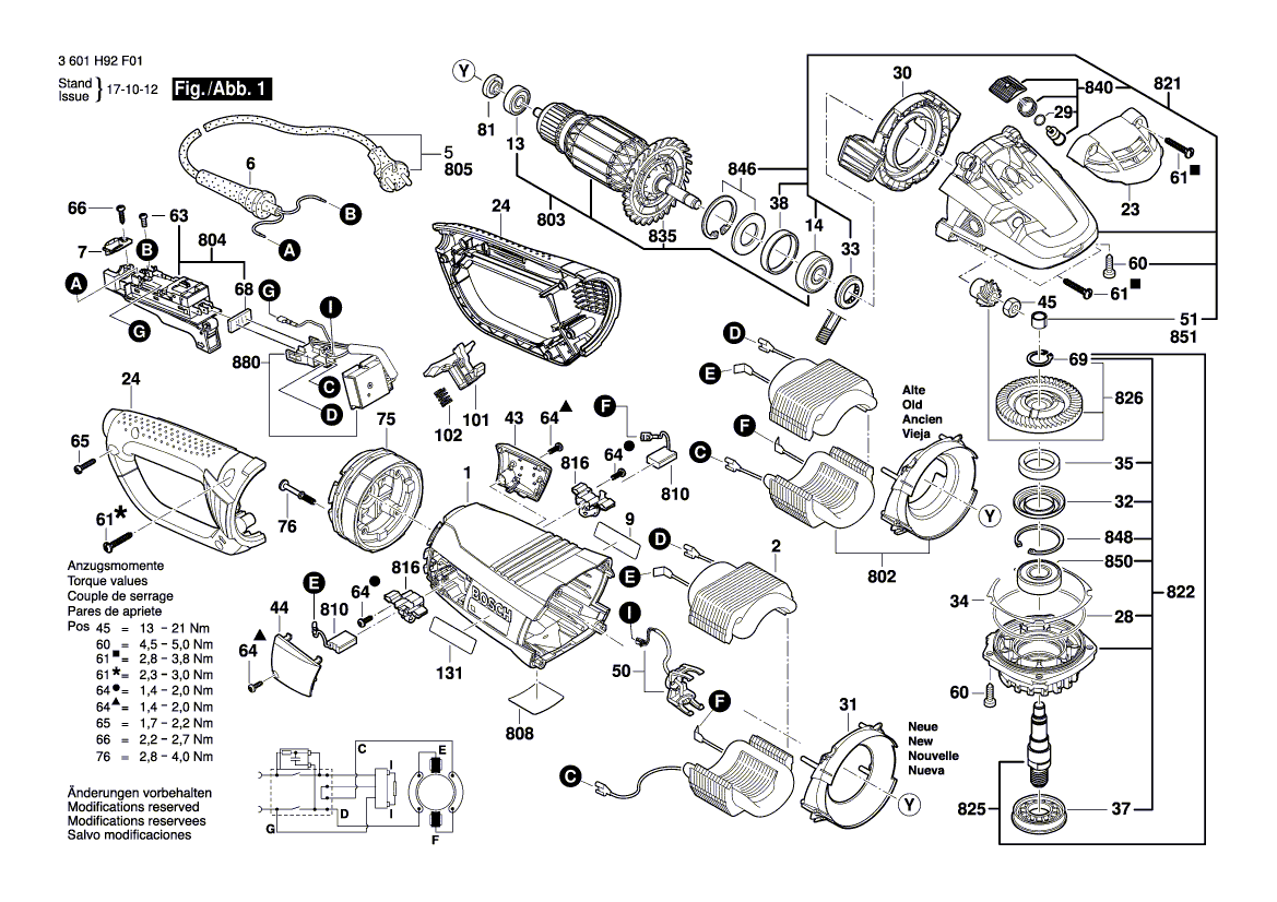 Nieuwe echte Bosch 1607000c4m -assemblage