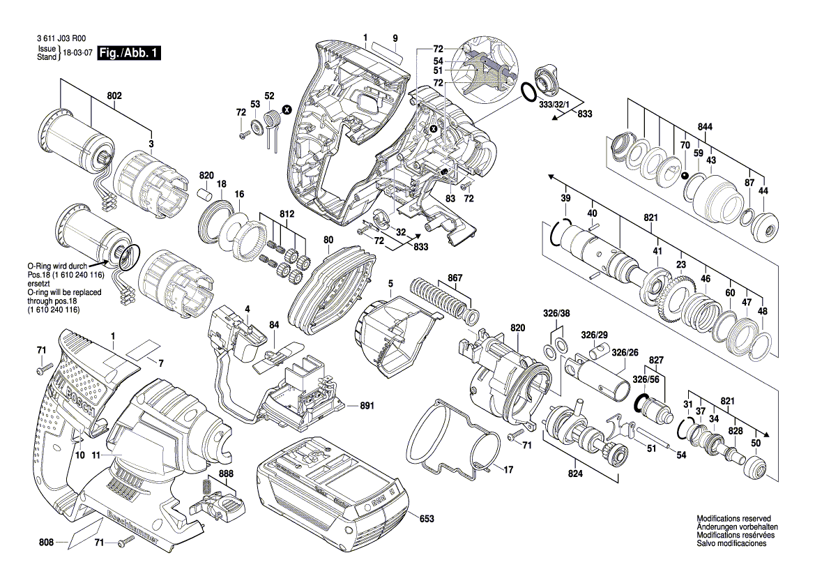 Uusi aito Bosch 1613231023 Kytkimen dia