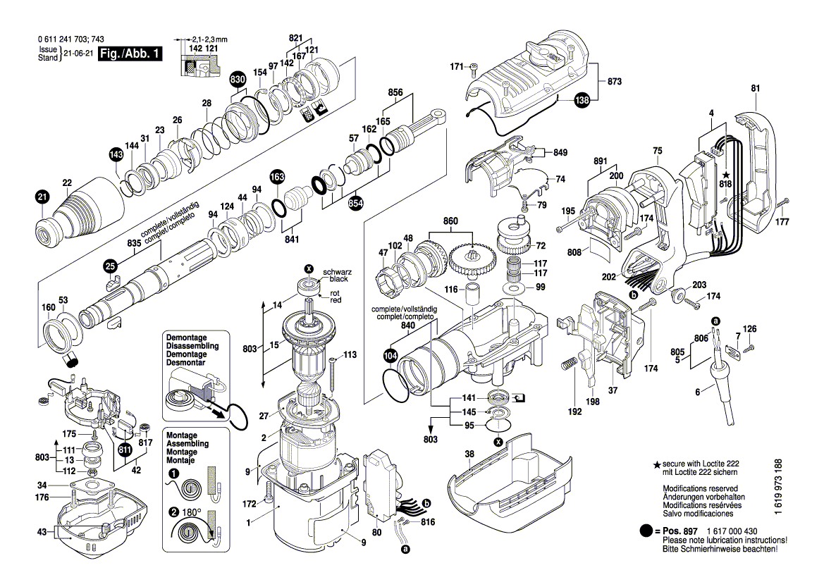 Nouveau véritable bosch 1610290066 Joint de lèvres de l'arbre rotatif