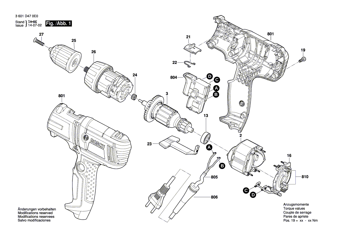 Nieuwe echte Bosch F000623076 Wisselingsschakelaar