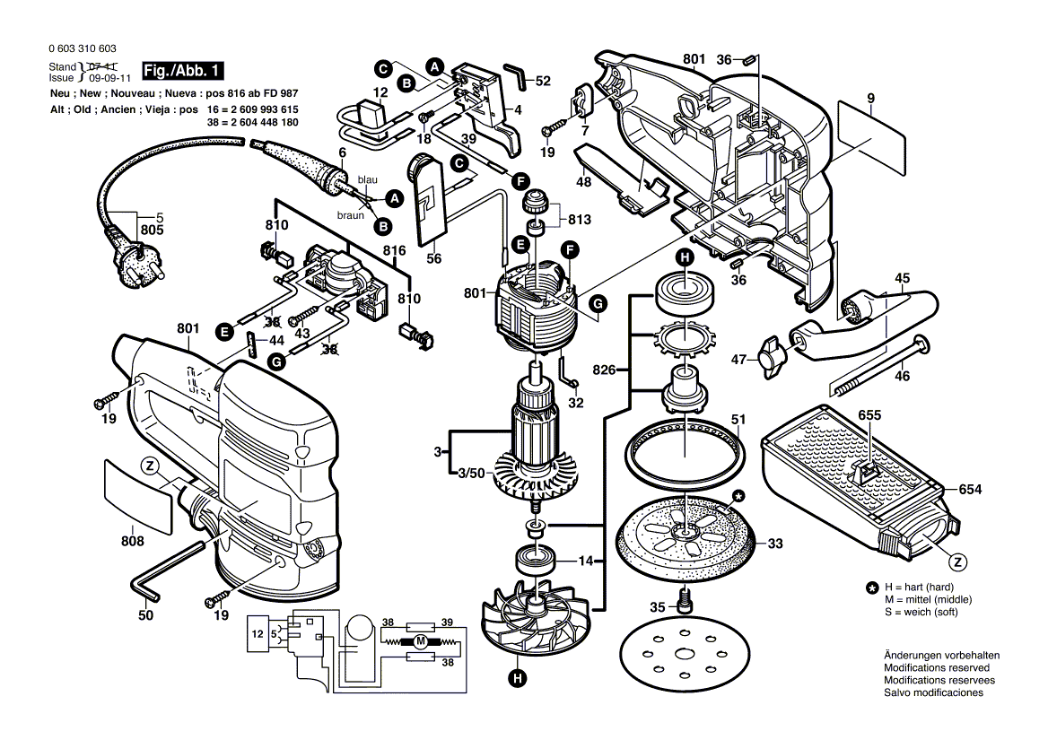 Nieuwe echte Bosch 2605411129 Dust Chamber