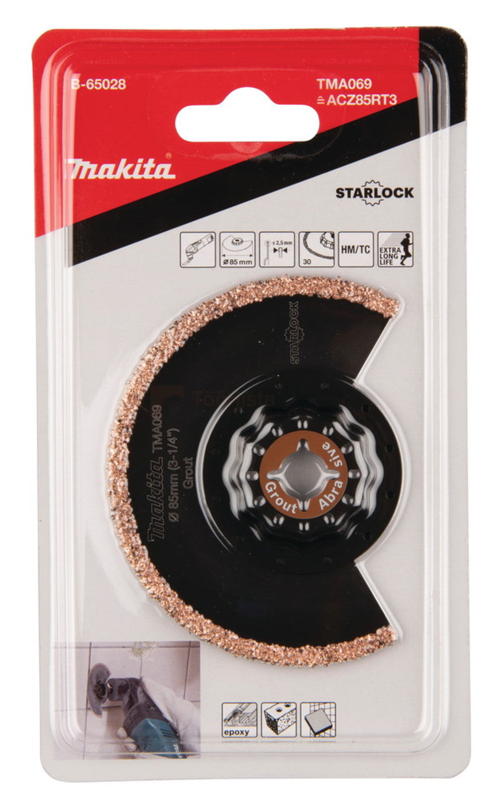 Новый оригинальный многофункциональный инструмент Makita B-65028 HM Seg Saw Blade 85 мм TMA069