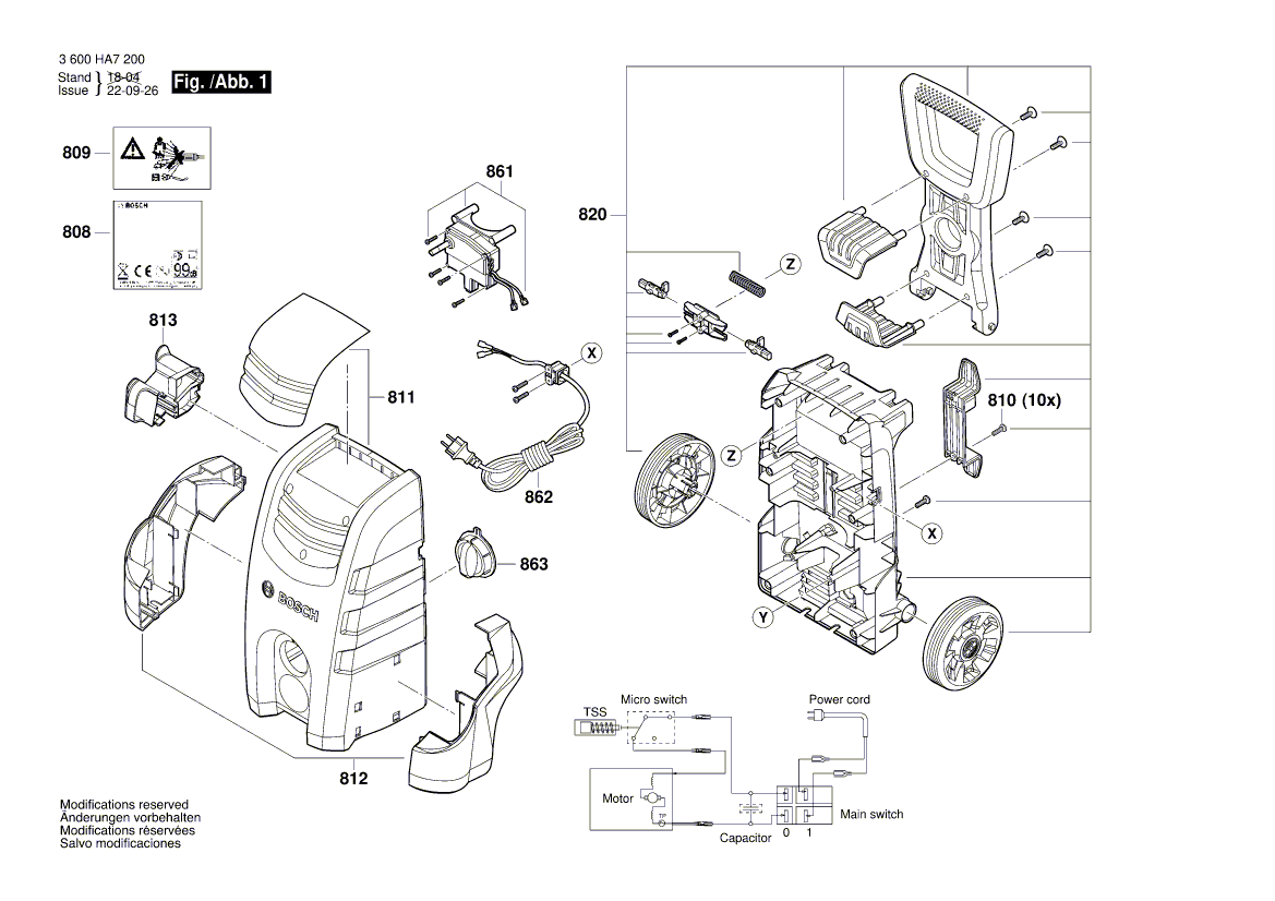 Ny ekte Bosch F016F04450 frontdeksel