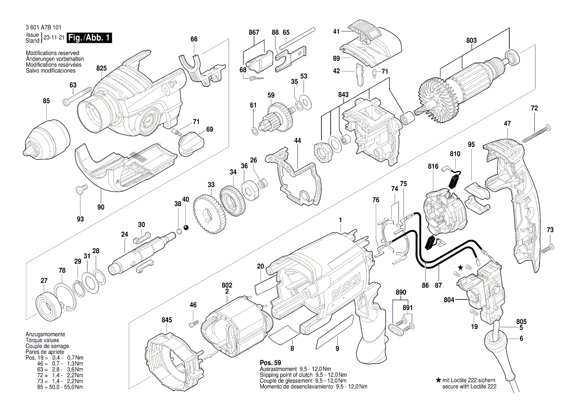 Neues echtes Bosch 160111a3zm -Typenschild