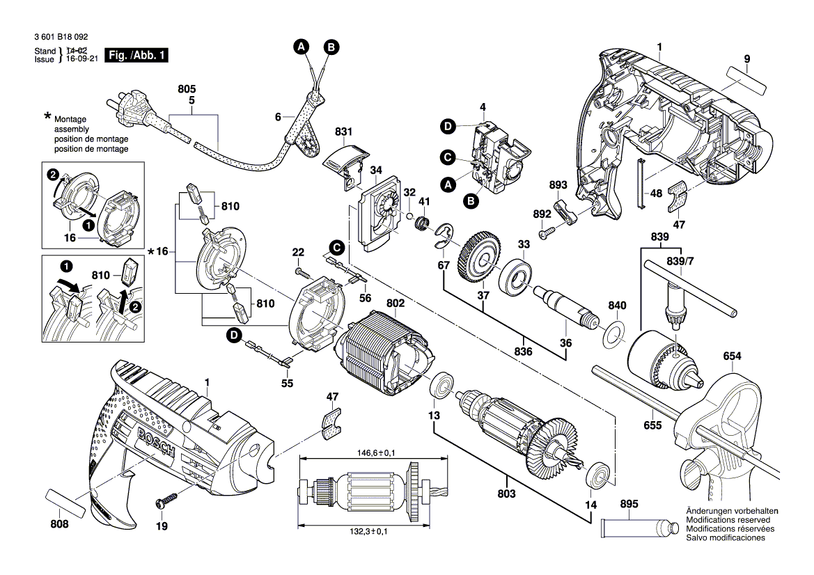 Neues echtes Bosch 160111a3yp -Typenschild