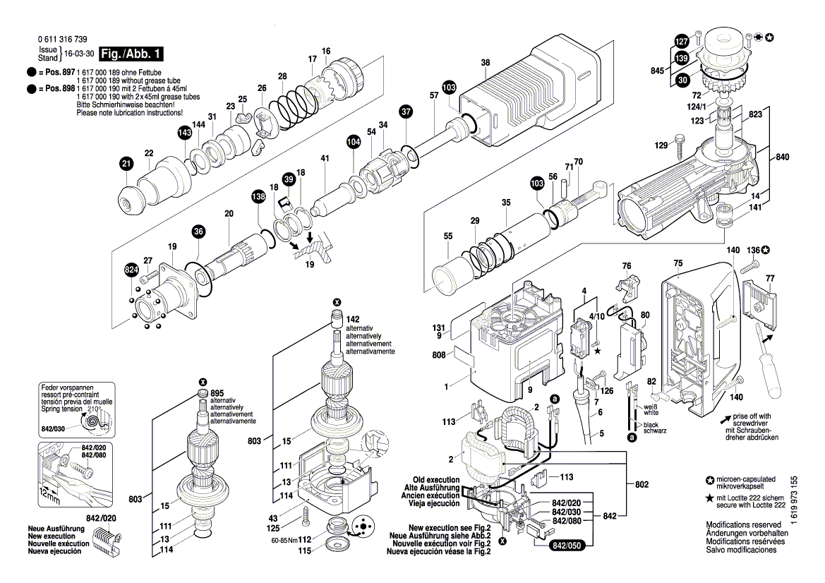 Ny ekte Bosch 1615132082 håndtak