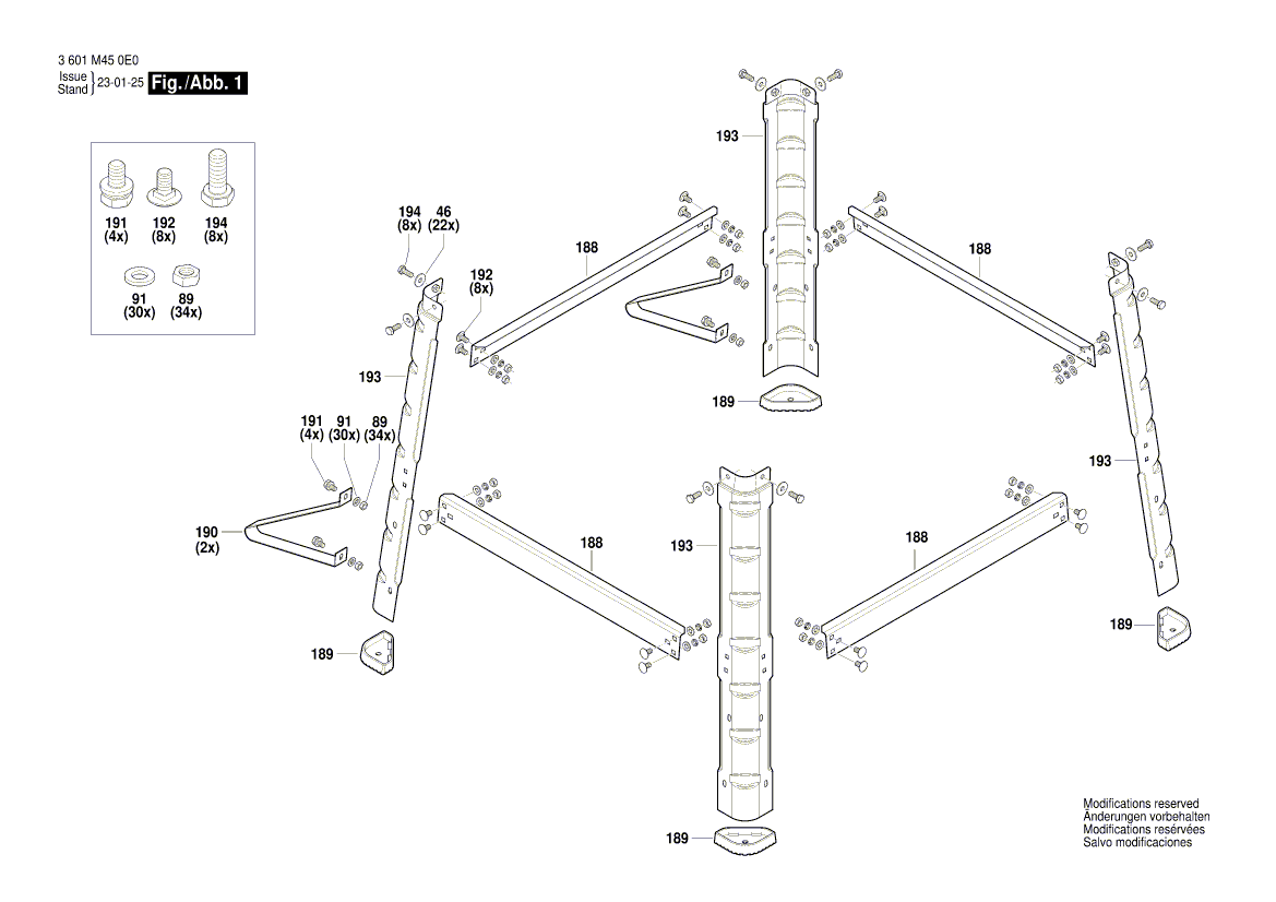 Ny ekte Bosch 160111A8G7 -typeskilt