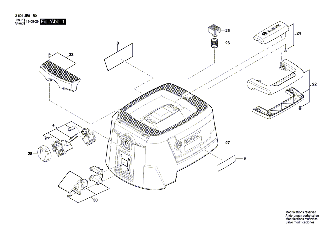 Nieuwe echte Bosch 1619pa7306 -klep