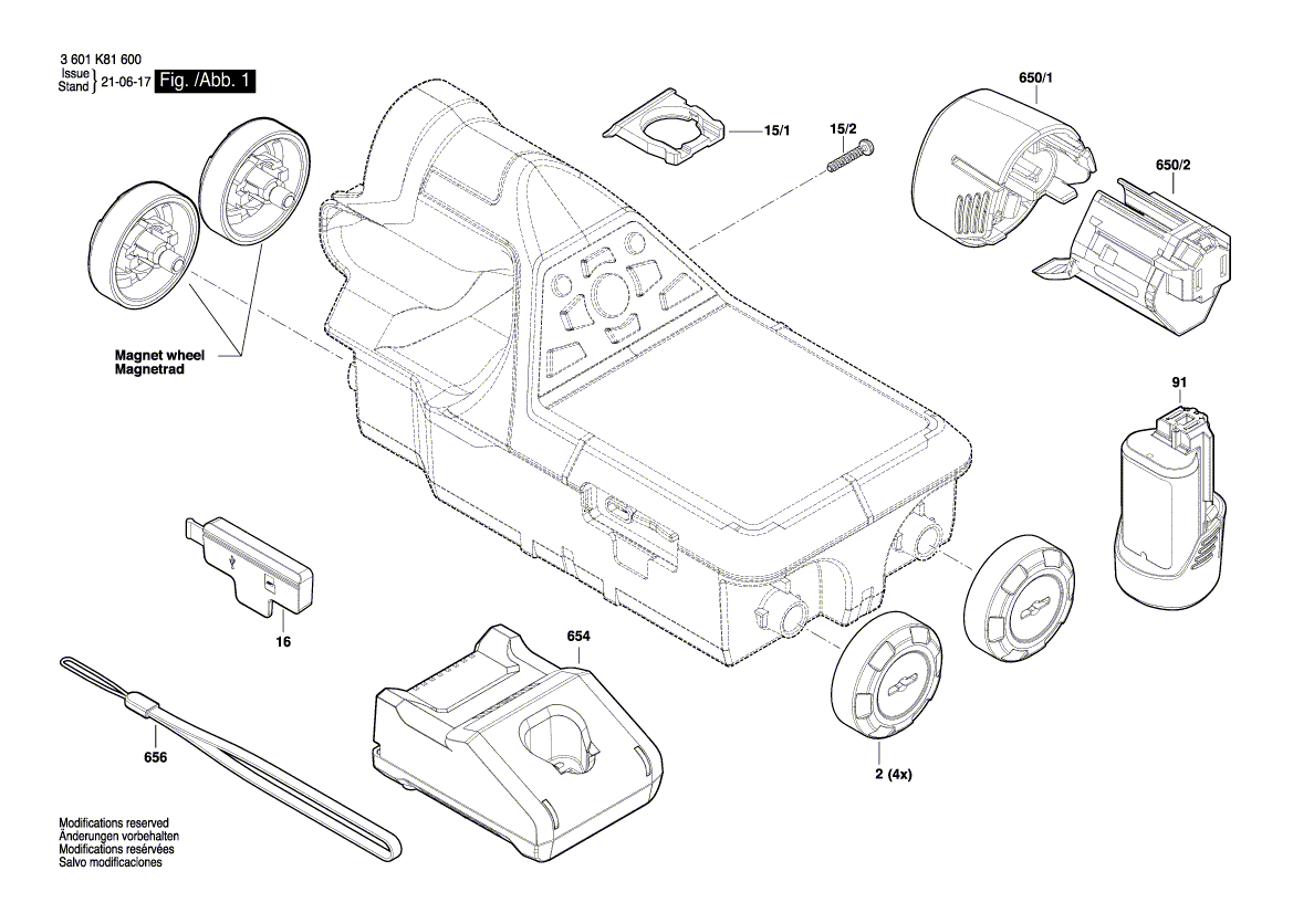 Новое подлинное колесо Bosch 1600A024N1