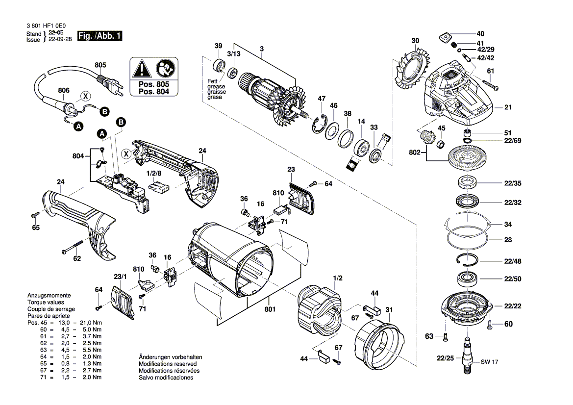 Neue echte Bosch 160312305W Schleifspindel