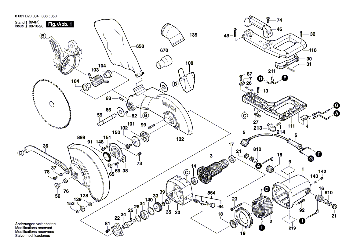 New Genuine Bosch 1609203H99 On-Off Switch