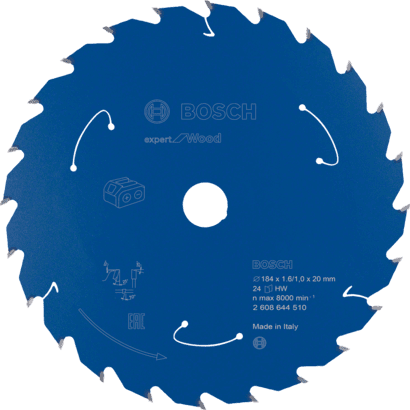 Новый оригинальный пильный диск Bosch 2608644510 Expert for Wood для аккумуляторной циркулярной пилы