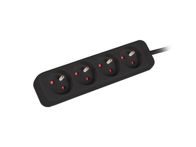 Lanberg PS0-04E-0150-BK — Cable Power Strip, 4X French Outlets Quality-Grade Copper, 1.5 m