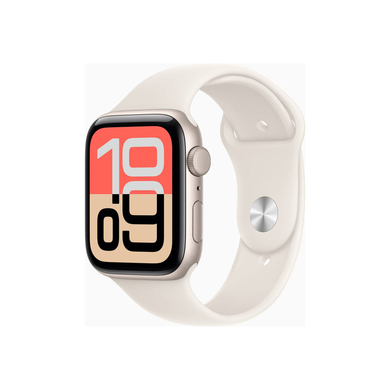 Apple Watch SE 3 GPS 44mm Starlight Aluminium Case with Starlight Sport Band - S/M
