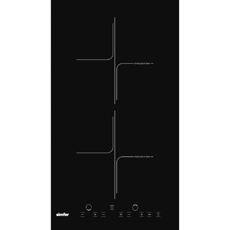 Simfer Hob 3020 XEISP, Simfer Number of burners/cooking zones 2, Induction, Touch control