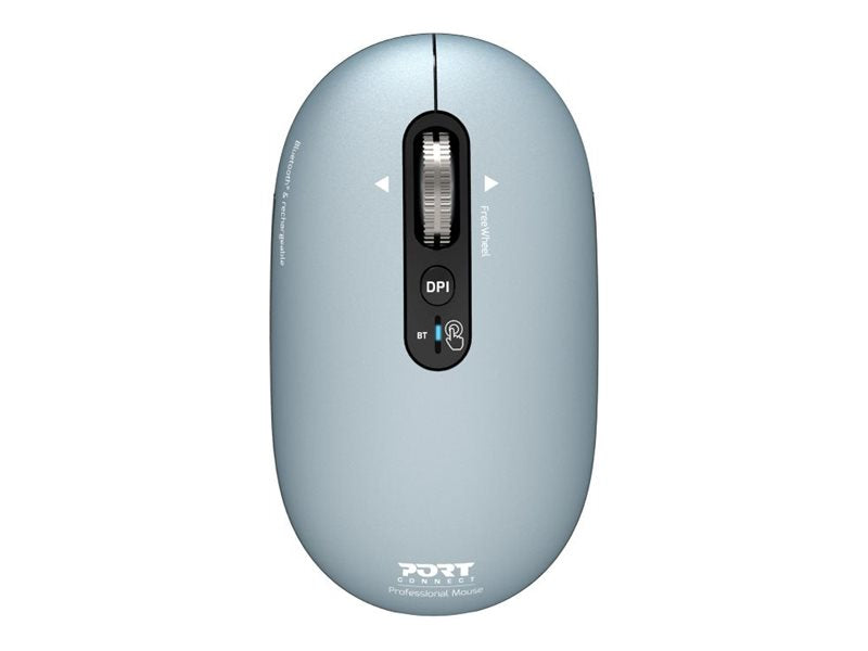 PORT CONNECT Mouse PURE MAC, Wireless, Bluetooth, Pastel Blue
