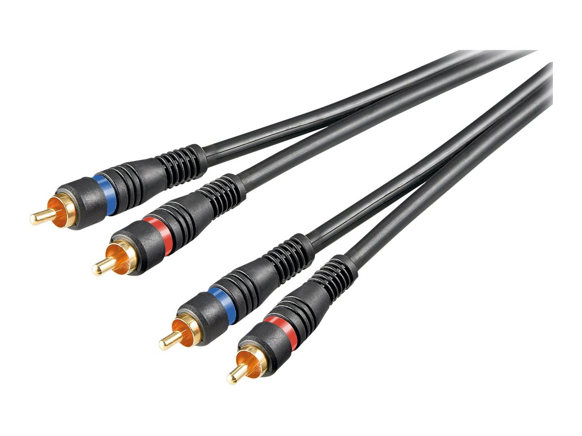 Goobay 50032 — Stereo RCA cable 2x RCA, double shielded