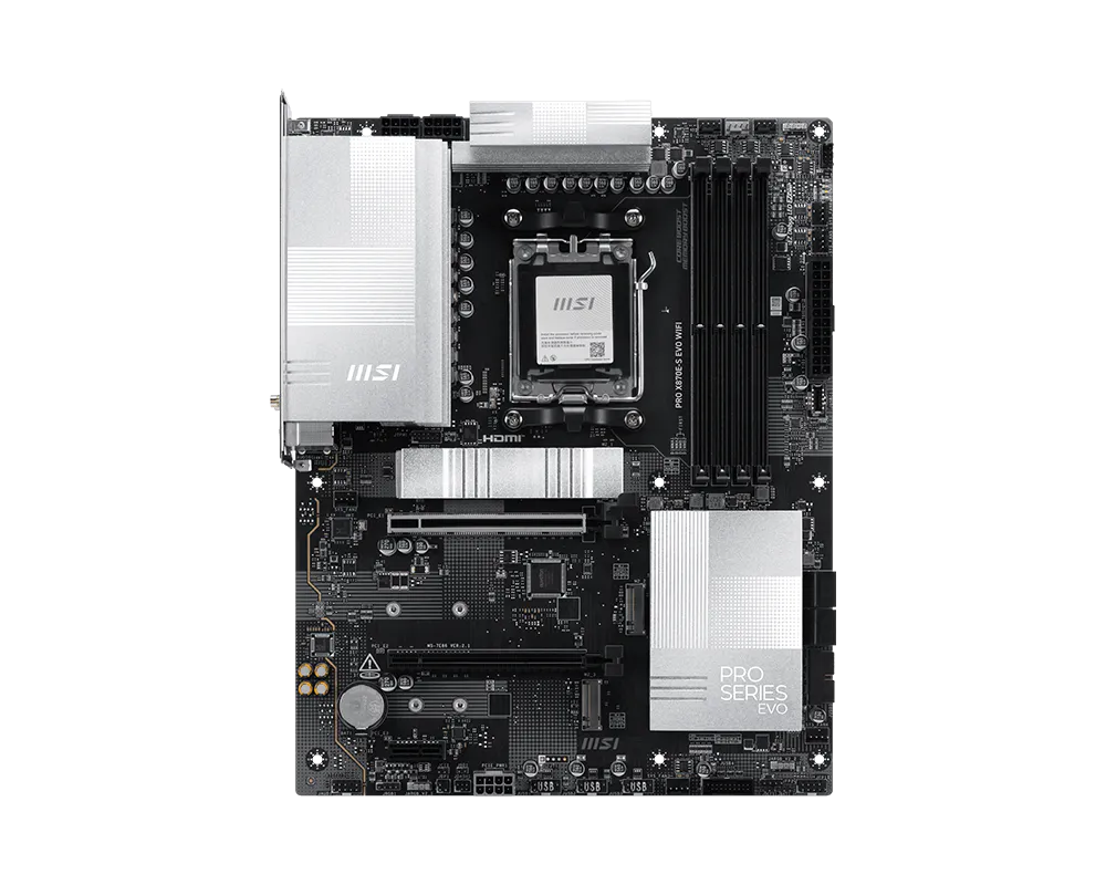 MSI PRO X870E-S EVO WIFI, Processor family AMD, Processor socket AM5, DDR5
