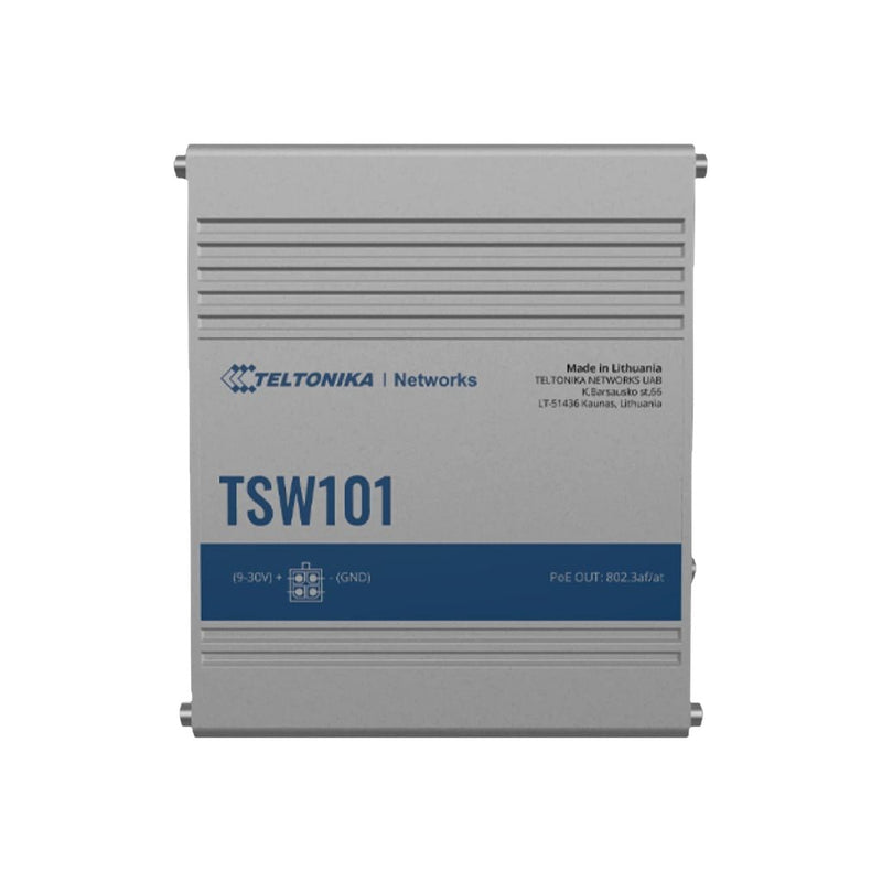 Teltonika TSW101 — Automotive Switch, 5 ports, Unmanaged, Wall-mountable