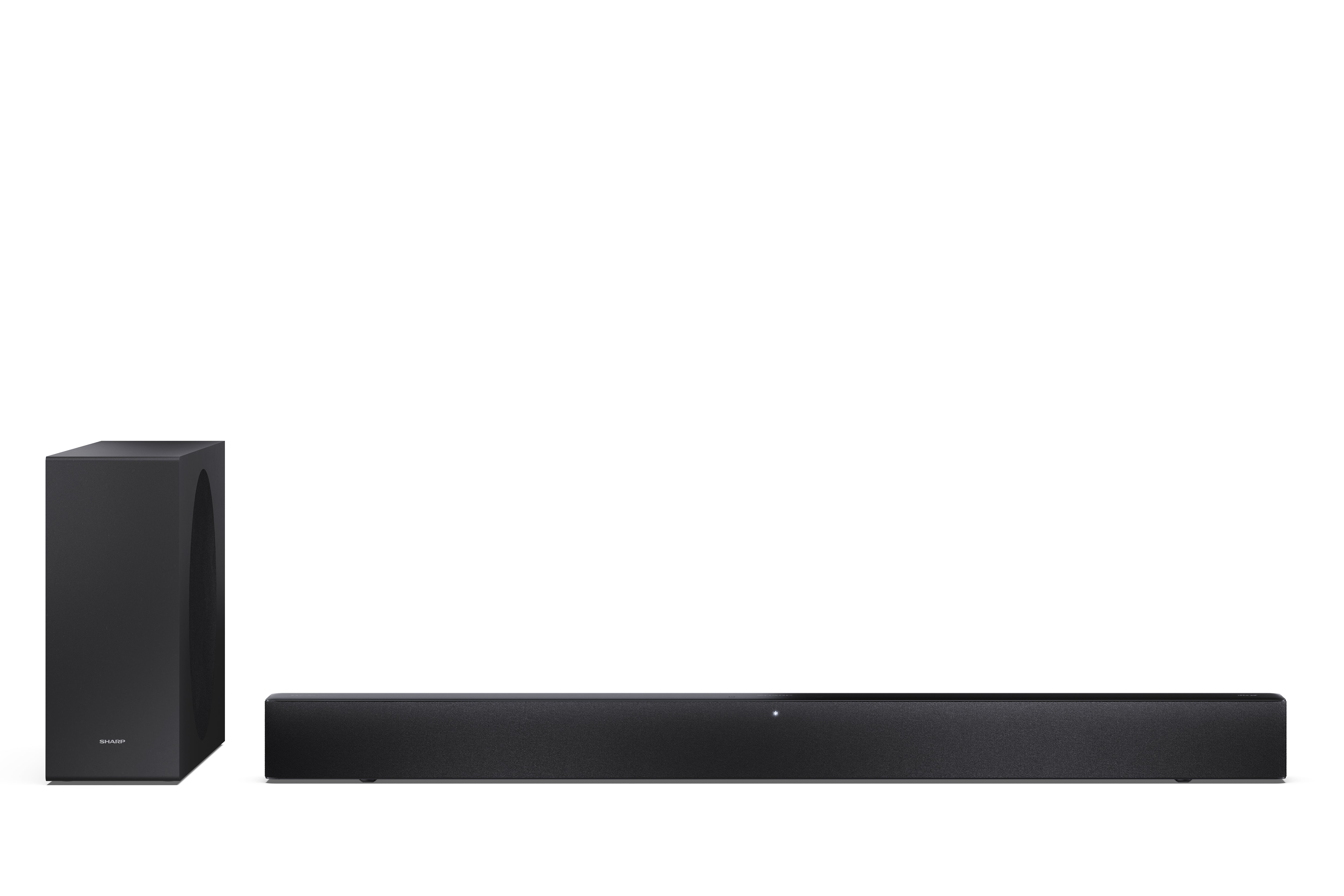 Sharp HT-SBW310 — 2.1 Dolby Atmos/DTS Virtual:X Soundbar with Slim Wireless Subwoofer, 330 W, Bluetooth, Wireless connection