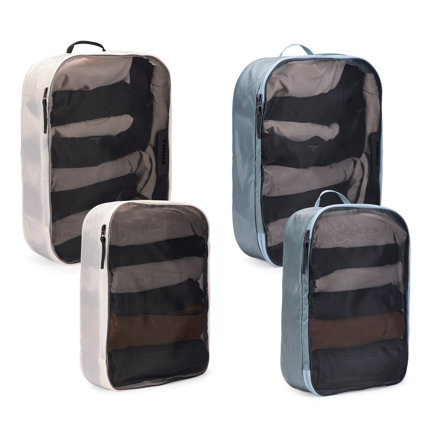 Thule Packing Cube, 2x Large, 2x Medium, Pond Gray/White