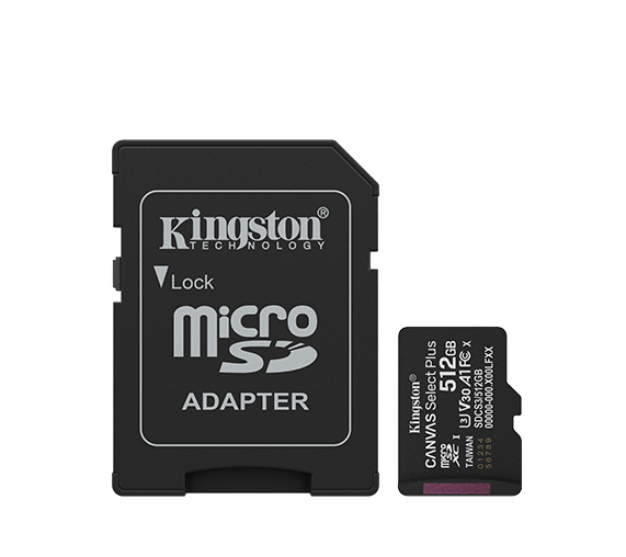 Kingston Canvas Select Plus, 512 GB, microSD