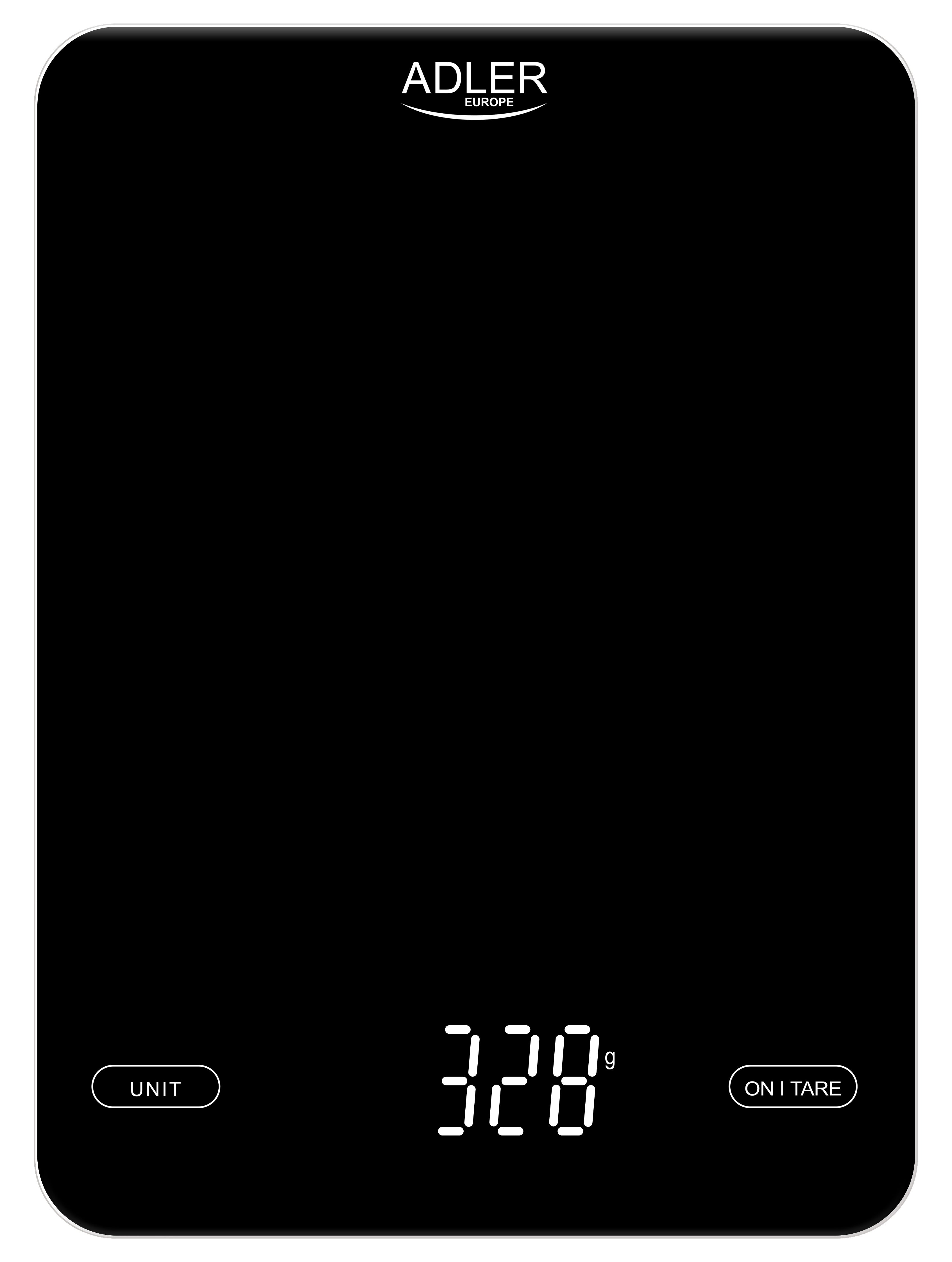 Adler AD 3177b — Kitchen Scale, Maximum weight (capacity) 10 kg, Black