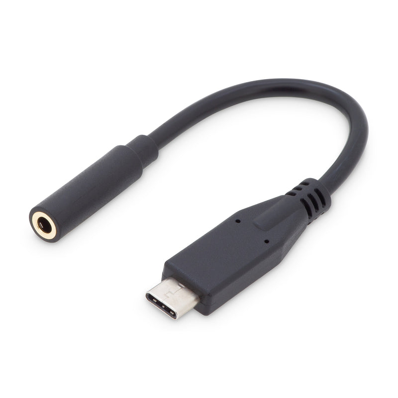 Digitus AK-300321-002-S — USB Type-C Audio adapter cable, Type-C - 3.5mm M/F, 0.2m, Audio input/output, Version 3.1