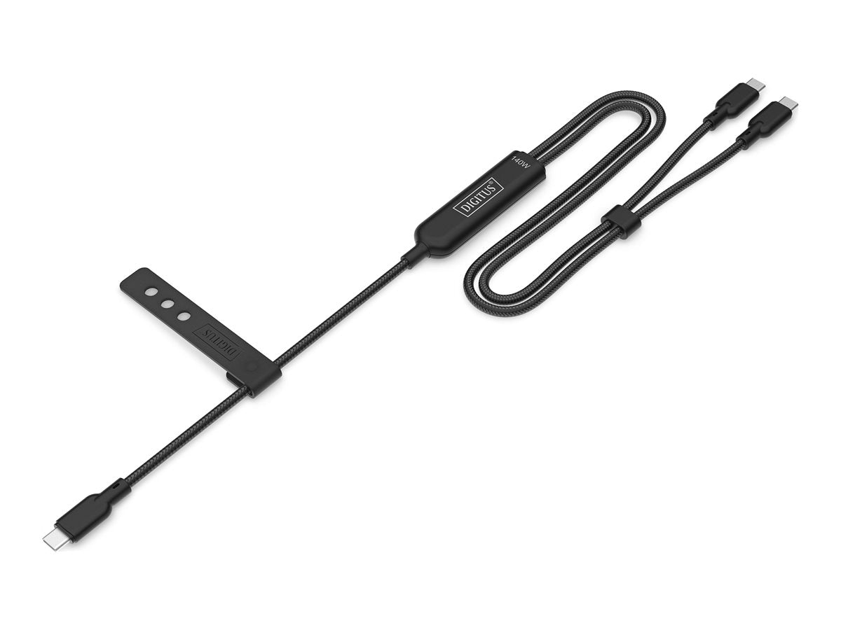 Digitus AK-300170-018-S — USB-C 2in1 charging cable, 140W