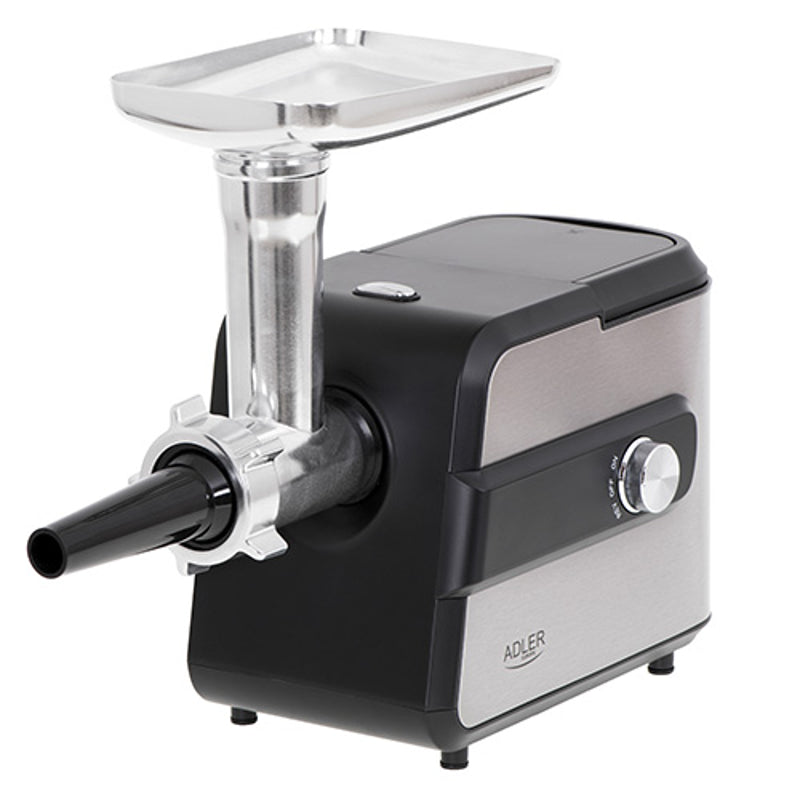 Adler AD 4813 — Meat mincer with a shredder, Silver/Black, 600 W, Number of speeds 2