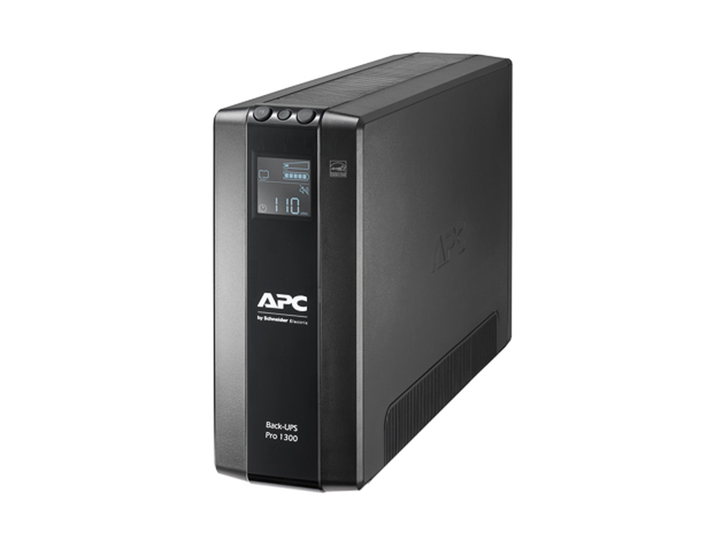 Schneider Electric BR1300MI — APC Back-UPS Pro, tower, 230V, 8x IEC C13 outlets, AVR, LCD, user-replaceable battery, 1300 VA, 780 W, 230 V